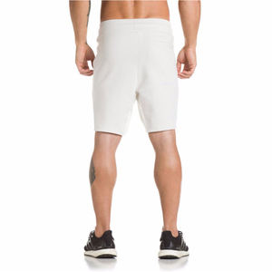 OEM Custom Logo Men's Jogger <b>Shorts</b> Elastic Waist Drawstring 5in Inseam Casual Cotton Sweat <b>Fleece</b> Lining Solid Pattern Design - Product Image 4