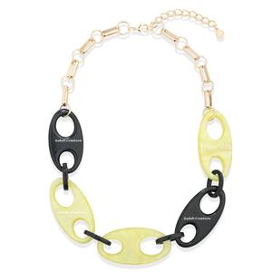 Collier ajustable en perles de résine ovales, léger et tendance, disponible dans toutes les couleurs, pour femme, style décontracté - Product Image 2