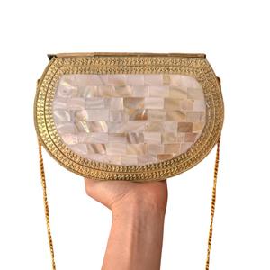 กระเป๋าคลัทช์เรซิ่นทำด้วยมือสุดพิเศษกระเป๋าคลัทช์สำหรับผู้หญิงกระเป๋าโลหะสไตล์ชนเผ่าจากอินเดียงานฝีมือระดับโลก impex - Product Image 2