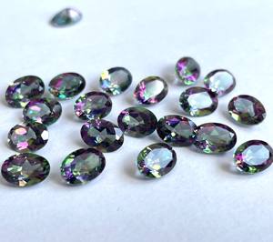 Topacio Místico Natural de 6x8 mm, Ovalado, Facetado, Excelente Calidad - Topacio Místico Superior, Ovalado, Facetado - Product Image 3