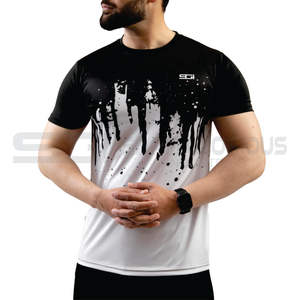 Article le plus vendu T-shirt imprimé personnalisé par sublimation 100% polyester Sport Gym à séchage rapide col en O T-shirt à manches courtes par sublimation - Product Image 4