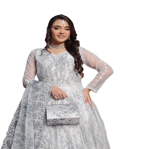 Vestidos Panjabi paquistaníes bordados de Organza para mujer Trajes de tres piezas Diseñadores paquistaníes de Motis Fashion Vol SHANZAY - Product Image 1