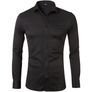 blue dress for baby girl Mens Silk Shirts Short Sleeve Geometric Diamond Print Silk Dress Shirt XXL / Black main image 0
