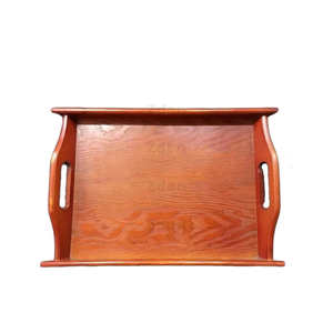 Plateau en bois de service de nourriture élégant moderne en bois de qualité supérieure pour de multiples usages avec plateau en bois de café fini personnalisé à vendre - Product Image 6