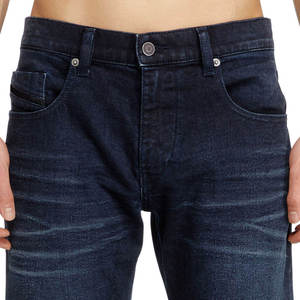 Prêt à expédier – Jean en denim coupe slim pour homme, taille mi-haute, coupe droite, 100 % coton, séchage rapide, pantalon décontracté d'hiver, service OEM avec logo personnalisé - Product Image 3