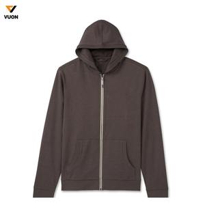 OEM personalizado HD impresión gráfica de algodón de manga larga Casual Abrigo con capucha Regular Fit hombres Full Zip Hoodie Jacket con bolsillo - Product Image 6