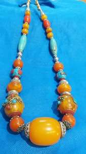 <b>Necklace</b> Jewellery for Women Hot Selling From India Handmade Resin <b>Necklace</b> Horn Colour with Attractive by crescent crafts - Product Image 6
