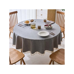 Daily Use 100% Cotton Embroidered Abstract 70 Inch Round GSM 160 Recyclable OEM ODM Service Handmade Round <b>Table</b> Cloth Bulk - Product Image 2