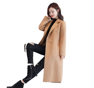 Abrigos de Lana para Mujer al por Mayor de Fábrica, Chaquetas de Lana de Invierno Ecológicas, Transpirables, Antiarrugas, con Forro de Seda, Abrigos Casuales - Product Image 1