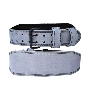 LS0803 Herringbone Patterned Embossed Cowhide Weightlifting Lever <b>Belt</b> Powerlifting <b>Belt</b> With Buckle - Product Image 3
