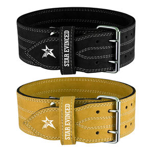 Custom Quality Single Prong Cowhide <b>Suede</b> Leather Powerlifting <b>Belt</b> Quality Weightlifting Logo Customization Available - Product Image 6