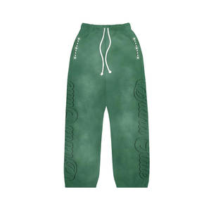 Ensemble sweat-shirt et pantalon de survêtement style ample délavé au soleil, couleur unie avec impression de votre marque privée, survêtement 2 pièces - Product Image 6