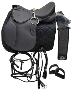 Selle d'équitation occidentale en cuir de haute qualité pour cheval confortable avec utilisation réglable de siège rembourré d'arbre en bois durable - Product Image 2