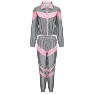 ชุดวอร์มกันลมสำหรับผู้หญิงชุดวอร์มกันลมมีหลายสีระบายอากาศได้ดีมีดีไซน์ตามสั่ง - Product Image 1