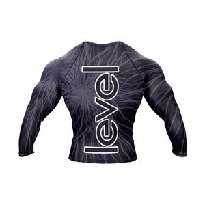 Rash Guard MMA de haute qualité à impression de logo personnalisé à manches longues avec UPF50 + Caractéristiques respirantes et à séchage rapide-LEVEL SPORTS - Product Image 2