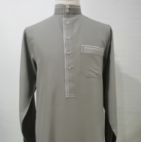 2023 haute qualité style saoudien musulman maroc hommes thobe Daffah hommes Thobe vêtements islamiques dubaï modeste Thobe personnalisé soie faite