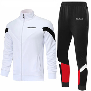 Gran oferta, chándal de entrenamiento deportivo de algodón 100% para hombre, logotipo personalizado transpirable, gimnasio, cremallera frontal de gran tamaño, logotipo personalizable - Product Image 3