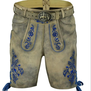 Oktoberfest Lederhosen Short bavarois en cuir traditionnel allemand - Product Image 1