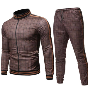 Nouveau ensemble de survêtement de jogging deux pièces coupe ajustée tenue décontracté grande taille ensemble de survêtement pour hommes - Product Image 1
