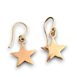 Best Fashionable Trendy Dainty Star Brass Drop <b>Earring</b> Minimal 18k <b>Gold</b> Plated Cute minimal Wholesale <b>Dangle</b> <b>Earring</b> For Women - Product Image 1