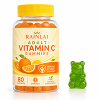 Gummies pour adultes à la vitamine C, avec logo personnalisé, couleur et saveur au choix, pour soutenir le système immunitaire, fabrication en usine, marque privée