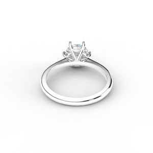IGI Certified Round Brilliant Cut Lab Grown Diamond Solitaire Engagement Ring in <b>Solid</b> 925 Sterling <b>Silver</b> - Product Image 3