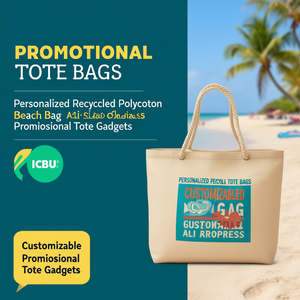 Borsa da Spiaggia Personalizzabile in Policotone Riciclato, Shopper Promozionale Personalizzabile - Product Image 3