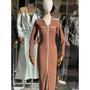 ชุดเดรสผ้าออตโตมันออกแบบพิเศษพร้อมปกโปโล เสื้อผ้าลำลองระบายอากาศได้ดี - Product Image 2