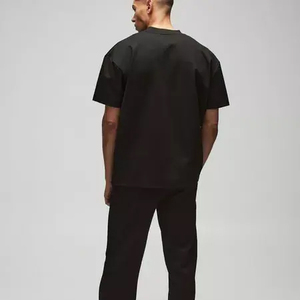 T-shirts unisexe 100% coton surdimensionné Hip Hop T-shirt blanc à épaules tombantes avec coupe ample et respirant pour hommes - Product Image 3