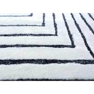 Alfombras de Viscosa Azalea Ivory Anudadas a Mano con Patrón Geométrico Abstracto para Entrada, Sala de Estar, Pasillo, Rectangulares, Tabriz Sipv-03 - Product Image 3