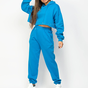 ชุดเสื้อฮู้ดแบบครอปของผู้หญิงชุดเสื้อฮู้ดแบบสตรีทดีไซน์ตามสั่ง - Product Image 1