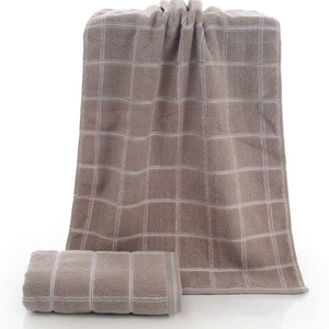 Vente chaude Style décontracté 100% coton serviette de bain et visage serviettes écologiques absorbantes épaisses de haute qualité - Product Image 6