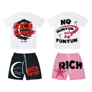 Men Summer Casual Shorts Set 100% Cotton Two Piece Outfit Including Short Sleeve T <b>Shirt</b> And Shorts Breathable And Stylish - Product Image 3