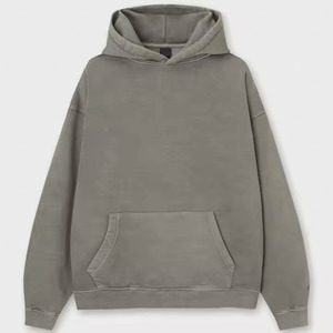 Sudadera con capucha lavada con ácido de gran tamaño para hombre, de alto peso jersey en blanco de algodón, ropa de calle con estampado Vintage, sudadera con capucha para hombre - Product Image 6