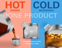 Pochette debout de 5 l et 10 litres avec poignée, sac à eau liquide avec bec verseur, pochette pour boissons liquides, jus, vin, emballage rempli