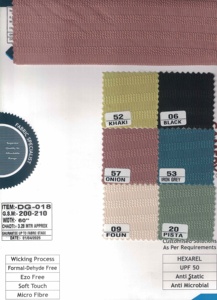 Tissu sergé 100% polyester confortable de haute qualité entièrement extensible à séchage rapide absorbant l'humidité organique dimensionnel - Product Image 2