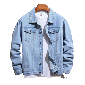 Veste en jean de haute qualité pour hommes, logo personnalisé OEM, veste décontractée streetwear, vestes en jean - Product Image 6