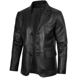 Men's Premium <b>Winter</b> <b>Leather</b> <b>Jacket</b> Casual Outerwear Stand Collar Waterproof Eco-Friendly Breathable Anti-Bacterial Stylish - Product Image 2