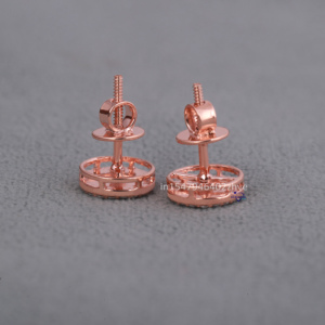 Vente en gros de boucles d'oreilles exclusives en moissanite avec diamants étincelants en argent sterling 925 d'une clarté vvs améliorée pour les femmes - Product Image 5