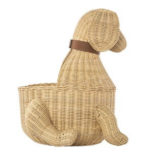 Rattan basket in the shape of a sitting dogHandmade Storage Basket Wholesale eco-friendly Made in Viet Nam - Product Image 3
