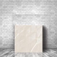 Carreaux de sol en porcelaine brillante ESTELLO BROWN 800x800MM / 32X32 Grade AAA+ Briques réfractaires modernes classiques pour intérieur