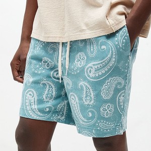 Wholesale Summer <b>Men's</b> 100% Cotton Printed Shorts Custom Beach Shorts Sublimated High Waisted Soft Comfortable <b>Stretchy</b> Shorts - Product Image 1
