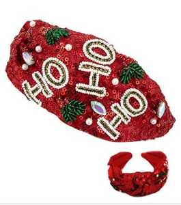 Luxury Christmas Day HO-HO Hair Band Cute Handmade Beaded <b>Headband</b> Accessory Rhinestone Material Good Looking New Luxury Design - Product Image 1