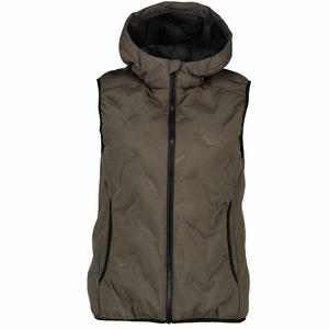 Chaleco cálido para mujer de diseño personalizado para mujer, chaleco acolchado impermeable grueso para jóvenes con capucha desmontable - Product Image 2