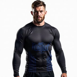 Protector de erupción de manga corta y completa con ajuste de compresión Premium para MMA y lucha personalizada estilo sublimado kimono de jiu jitsu - Product Image 1