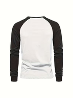 T-shirt décontracté unisexe de haute qualité en coton 200 grammes, col rond, manches longues, respirant, écologique, style formel, séchage rapide