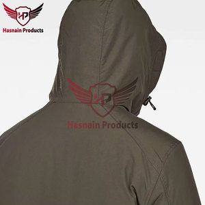 เสื้อคลุมพราคามีฮู้ดหนาอบอุ่นลําลองสําหรับบุรุษ - แจ็คเก็ตสตรีทแวร์สีทึบสําหรับแฟชั่นฤดูหนาว, ชุดคลุมกันลมสําหรับผู้ชาย - Product Image 6