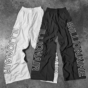 กางเกงวอร์มขาบานสำหรับผู้ชายกางเกงวอร์มผ้าฝ้ายฝรั่งเศสแบบปรับแต่งได้สำหรับวิ่งออกกำลังกายแบบมีซิปรูดแบบลำลอง - Product Image 1