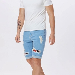 กางเกงยีนส์ขาสั้นทรงคาร์โก้แฟชั่นแนวสตรีทสำหรับผู้ชายกางเกงขาสั้นมีกระเป๋าหลายกระเป๋ากางเกงลำลอง - Product Image 4