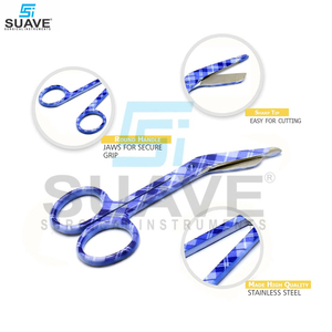 Ciseaux à pansement orthopédiques, poignée de couleur de qualité supérieure en acier inoxydable Ciseaux de 3.5 pouces par SUAVE SURGICAL INSTRUMENTS - Product Image 5